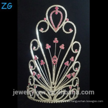 Flor nupcial en forma de flor de jaspe Tiara Tiaras grandes Tiara grande